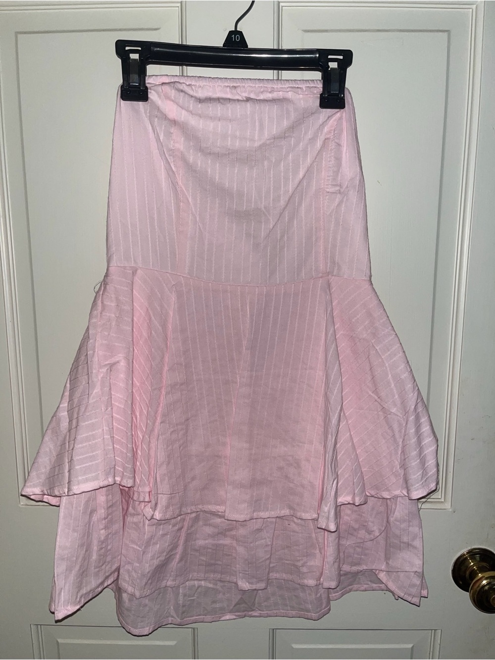 Light Pink Tiered Midi Skirt - Women's Skirt NEVER WORN